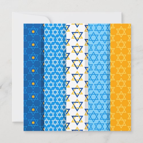 Star of David colorful pattern Card