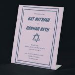 Star of David Custom B'nai Bat Bar Mitzvah Pedestal Sign<br><div class="desc">Perfect sign for a bar mitzvah, bat mitzvah or other Jewish celebration! Hand made art for you! FULLY CUSTOMIZABLE! Click on “Personalize” above to edit the text. Click "edit using design tool" to adjust the fonts, colors and placements and to delete the frame if you wish. Also available in different...</div>