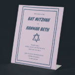 Star of David Custom B'nai Bat Bar Mitzvah Pedestal Sign<br><div class="desc">Perfect sign for a bar mitzvah, bat mitzvah or other Jewish celebration! Hand made art for you! FULLY CUSTOMIZABLE! Click on “Personalize” above to edit the text. Click "edit using design tool" to adjust the fonts, colors and placements and to delete the frame if you wish. Also available in different...</div>
