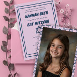 Star of David Custom Photo B'nai Bat Bar Mitzvah Invitation<br><div class="desc">Perfect card to announce a bar mitzvah, bat mitzvah or other Jewish celebration! Hand made art for you! FULLY CUSTOMIZABLE! Click on “Personalize” above to edit the text and add your own photo to the back side. Click "edit using design tool" to adjust the fonts, colors and placements and to...</div>
