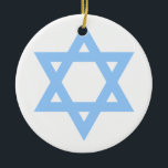 Star of David Customized Hanukkah Christmas Tree Ceramic Ornament<br><div class="desc">Star of David Customized Hanukkah Christmas Tree Ceramic Ornament is a great way for Evangelical Christians to honor Israel this Christmas,  This Star of David ornament is,  of course,  perfect for Hannukah.  You can alter the date on back easily or replace it with a name or other message.</div>