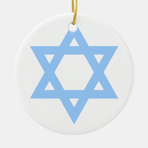 Star of David Customized Hanukkah Christmas Tree Ceramic Ornament