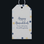 Star of David | Cute Blue and Gold Hanukkah Gift Tags<br><div class="desc">Cute Hanukkah Blue Star of David design</div>