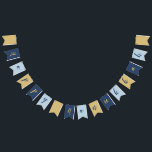 Star of David | Cute Blue and Gold Happy Hanukkah Bunting Flags<br><div class="desc">Cute Blue and Gold Happy Hanukkah</div>