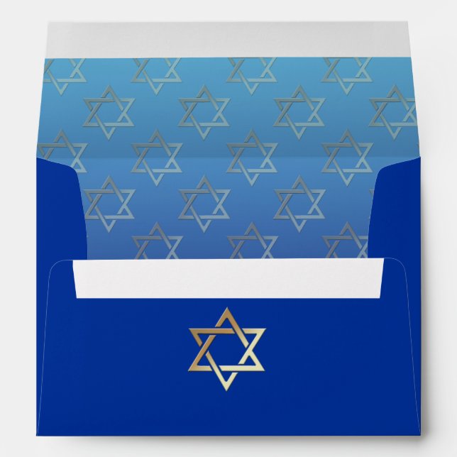 Star of David Deep Blue Envelope (Back (Bottom))