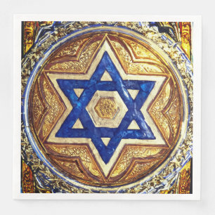 Star of David Dinner Napkins, Coined Paper  Napkins