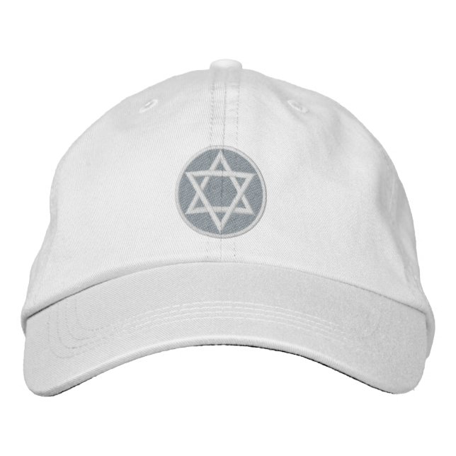 Star of David Embroidered Baseball Cap (Front)