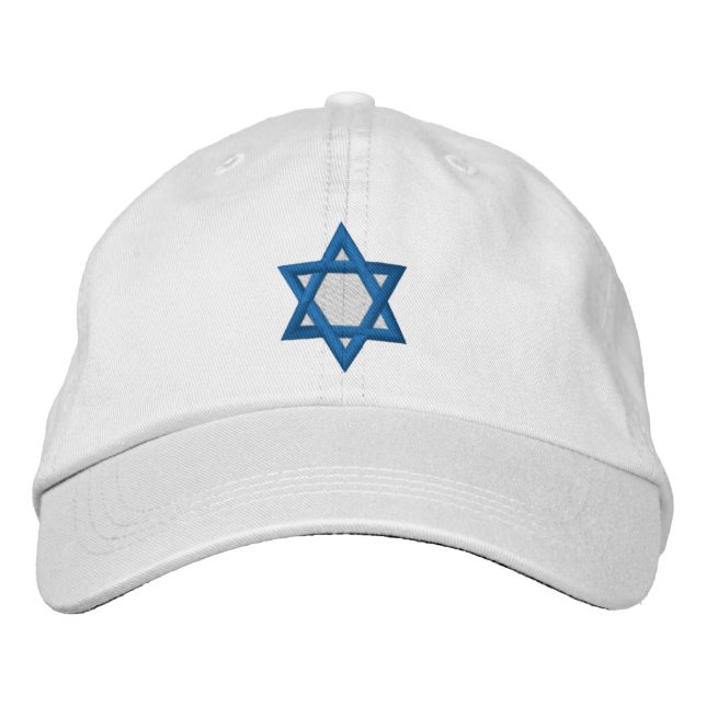 Star Of David Embroidered Baseball Cap (Front)