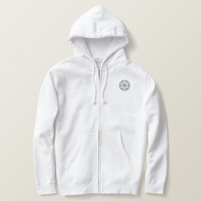 Star of David Embroidered Hoodie (Design Front)