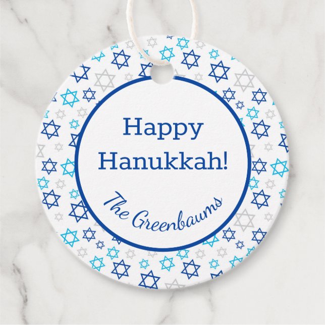 Star of David Favor Tags (Front)