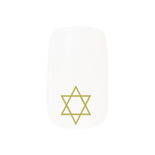 Star of David Finger Nail Decal Hanukkah Gift (Left Thumb)