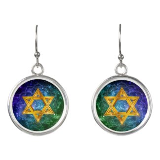 Star of David Galaxy (Magen David) Earrings