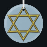 Star of David Glass Ornament<br><div class="desc">Let the shield of David protect your home!</div>
