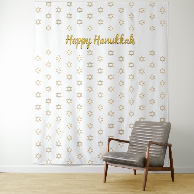 STAR OF DAVID | Gold | HANUKKAH Backdrop (In Situ)