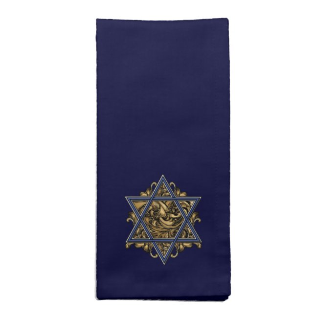 Star of David Gold Napkin (Folded)