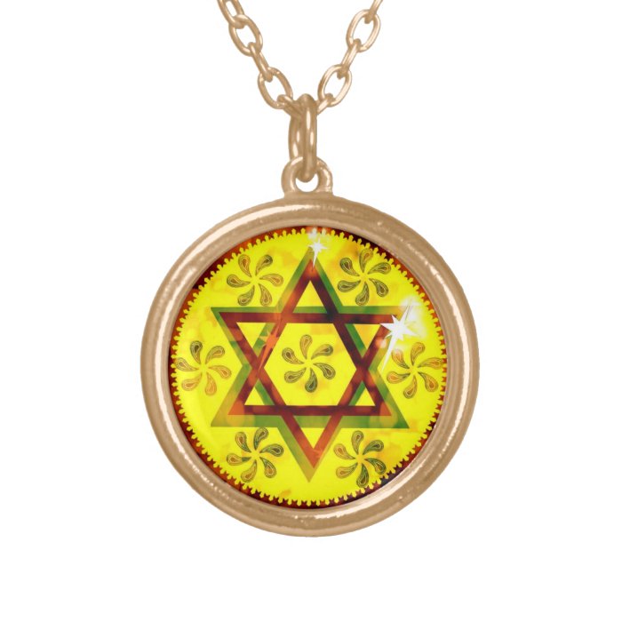 Star of David gold starry necklace