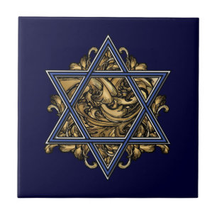 Star of David Gold Tile