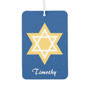 Star of David golden and white Air Freshener