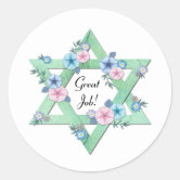 Colorful Great Job Motivational Kid's Classic Round Sticker | Zazzle