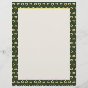 Star of David Green and Gold Flyer