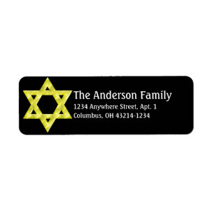 Star of David Hanukkah Address Labels d4