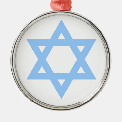 Star of David Hanukkah Christmas Tree  Metal Ornament