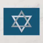 Star of David Hanukkah Glitter Postcard<br><div class="desc">Hanukkah 2022 will begin in the evening of Sunday 18 December and ends in the evening of Monday 26 December</div>