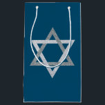 Star of David Hanukkah Glitter Small Gift Bag<br><div class="desc">Hanukkah 2022 will begin in the evening of Sunday 18 December and ends in the evening of Monday 26 December</div>