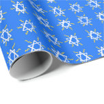 Star of David Hanukkah Pattern Blue White Gift Wrapping Paper<br><div class="desc">Check my shop for more colors and patterns! Also please carefully note how Zazzle prints the pattern and make sure the size is ok for your needs. They repeat the pattern each 36" so it may not line up for your purposes. This is true for all designs not just mine...</div>