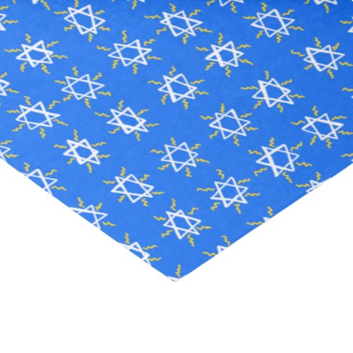 Star of David Hanukkah Pattern Blue White Tissue Paper
