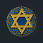 Star of David, Hanukkah Pattern Holiday Gift Button<br><div class="desc">Star of David,  Hanukkah Pattern Holiday Gift - Makes a perfect gift for men,  women,  kids,  boys and girls and your Jewish family and friends!</div>