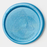Star of David Hanukkah Personalized Wax Seal Sticker<br><div class="desc">Personalize with your text.</div>