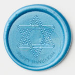 Star of David Hanukkah Personalized Wax Seal Sticker<br><div class="desc">Personalize with your text.</div>
