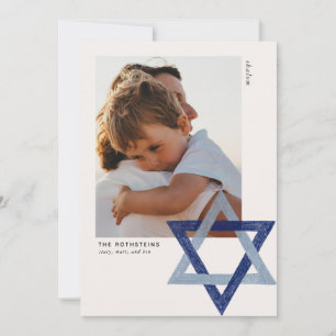 Star of David Hanukkah Photo Card