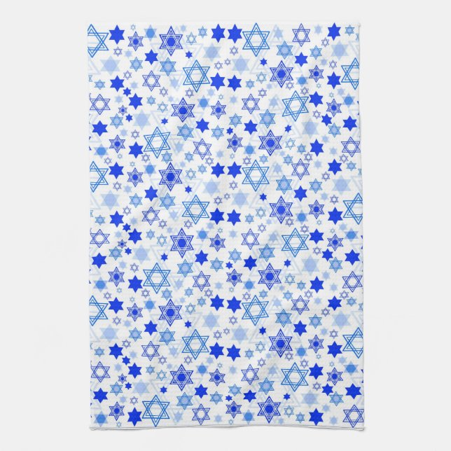 Star of David Hanukkah Towel (Vertical)