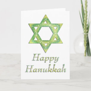 Star of David Happy Hanukkah Greeting Card 17