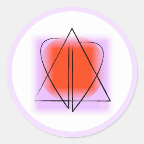 Star of DavidHeart Classic Round Sticker