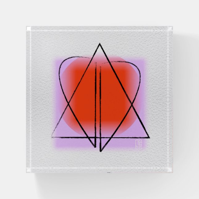 Star of David/Heart Paperweight (Front)