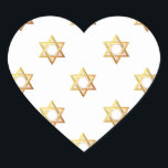 Star of David Heart Sticker<br><div class="desc">Star of David - Available in Blue or Gold.

You can add your own words,  pictures,  and/or change the background color using Zazzle's great customization tools.   This image is available on dozens of other products too.</div>