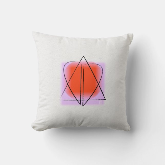 Star of David/Heart Throw Pillow (Front)