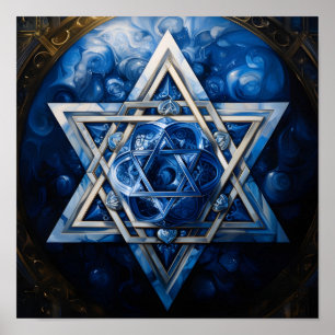 Star of David holiday poster