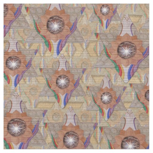 'Star of David' in leather and suede Fabric