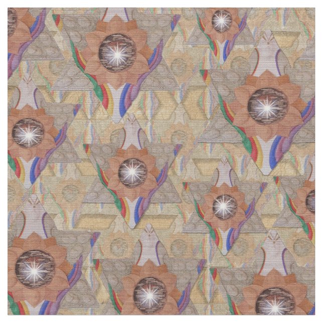 'Star of David' in leather and suede Fabric (Close Up)