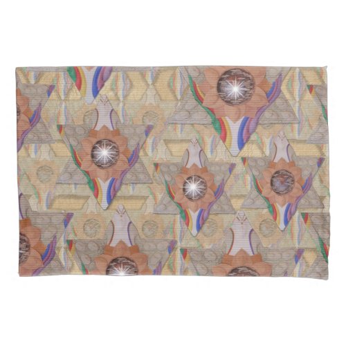 Star of David in leather and suede Pillow Case