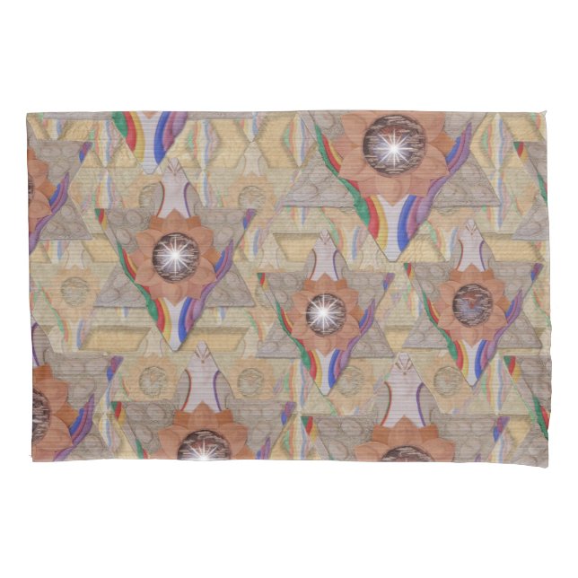 'Star of David' in leather and suede Pillow Case (Front)