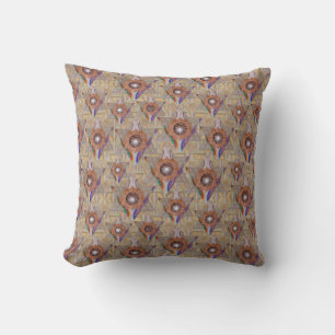'Star of David' in leather and suede Throw Pillow
