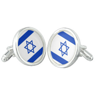 Star of David, Israel Flag, Jewish  Cufflinks