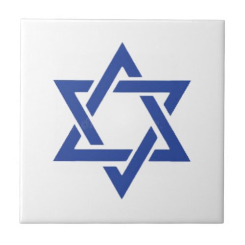 Star of David Israel Jewish Premier  Ceramic Tile