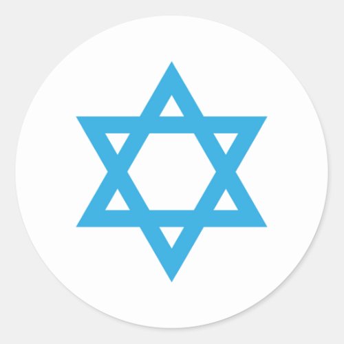 Star of David Israeli Blue Star Independence Day Classic Round Sticker