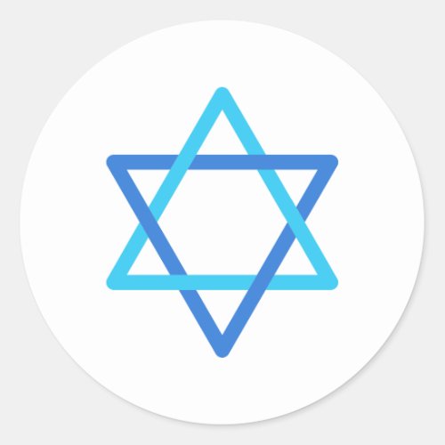 Star of David Israeli Blue Star Independence Day Classic Round Sticker